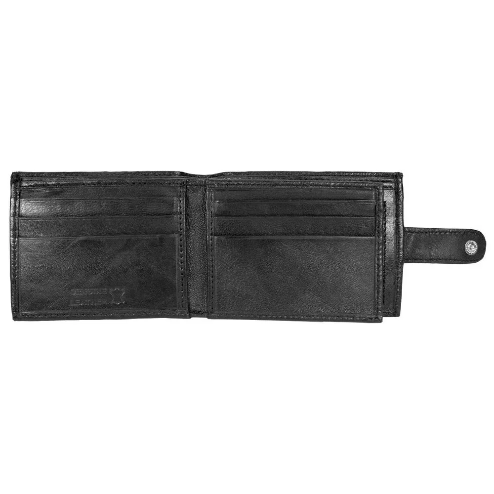 Leather Mens Wallet with Snap Closure
